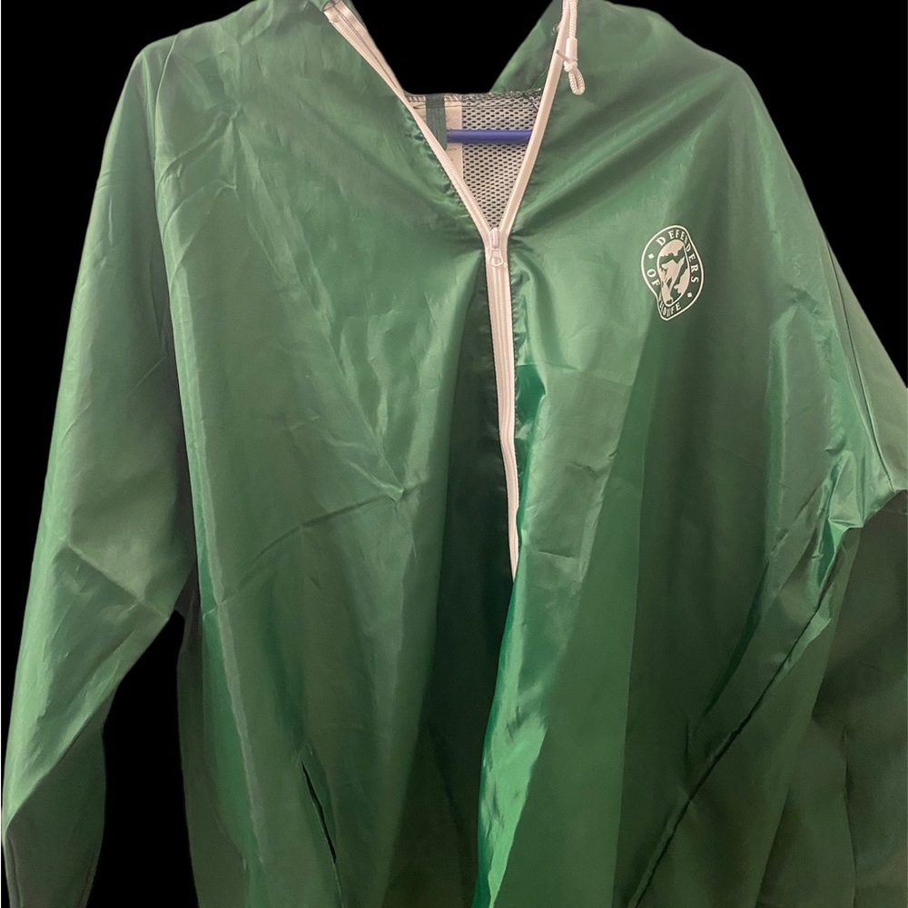 Men's rain coat.